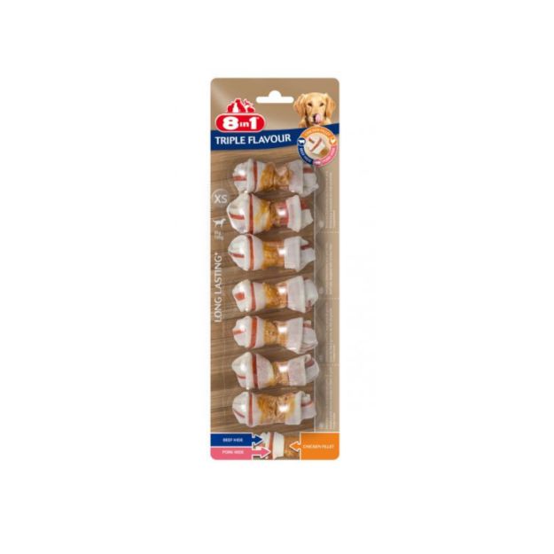 Εικόνα της 8 in1 Delights Triple Flavor Bones xs (7τεμ)