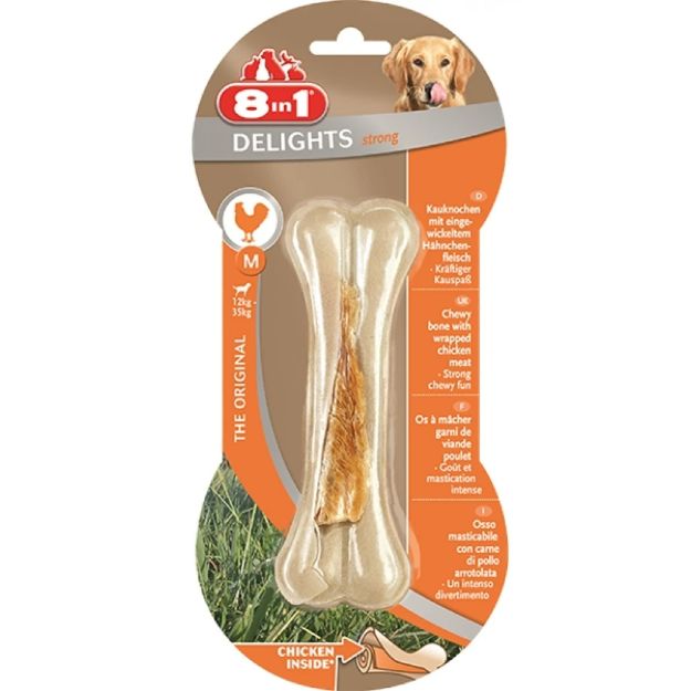 Εικόνα της 8 In1 Delights Bone Strong Κοτόπουλο Large 1pc 