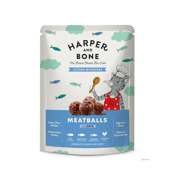 Harper And Bone Meatballs Ocean Wonders για γάτες 85gr – Bark and Bite Pet Shop Θεσσαλονίκη
