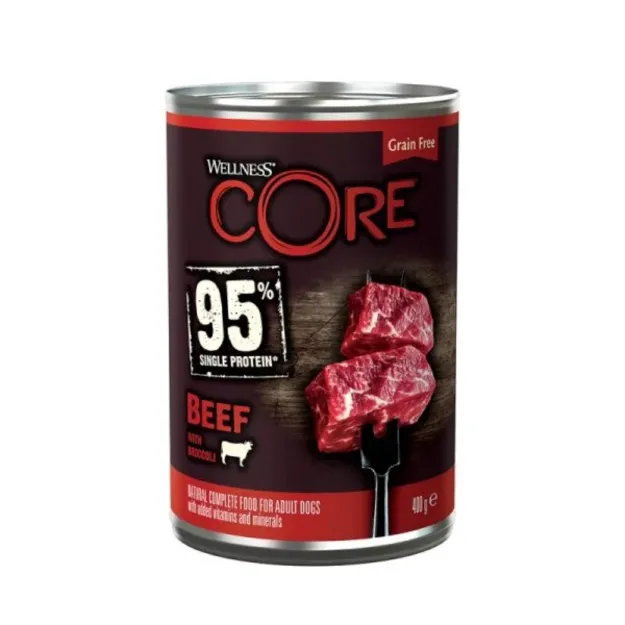 Core WD Single Protein Βοδινό και Μπρόκολο 400gr υγρή τροφή σκύλου