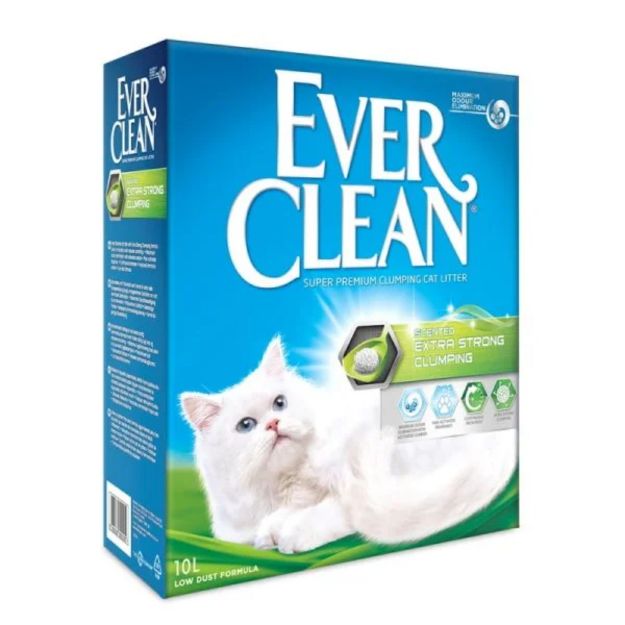Ever Clean Extra Strong Scented Clumping Cat Litter 10L - Άμμος γάτας με activated carbon για μέγιστη απορρόφηση οσμών