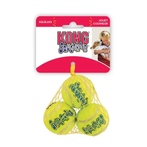 KONG SqueakAir Tennis Ball Small μπαλάκι τέννις με squeaker για μικρούς σκύλους - Bark And Bite Θεσσαλονίκη