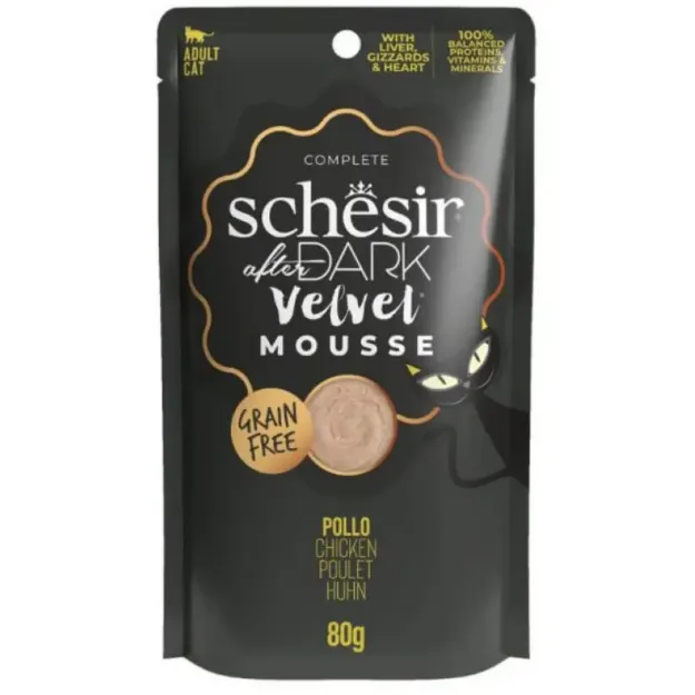 υγρή-τροφή-γάτας-schesir-after-dark-velvet-mousse-chicken-80gr-bark-and-bite-thessaloniki
