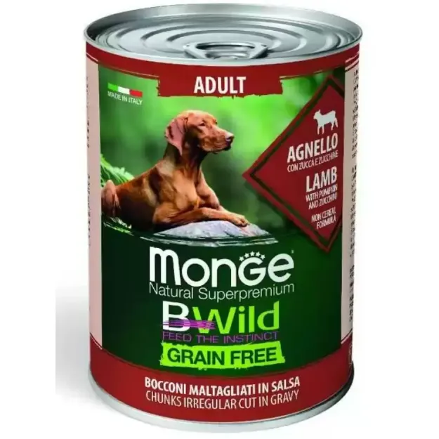 κονσέρβα-σκύλου-monge-adult-bwild-grain-free-lamb-400gr-bark-and-bite-thessaloniki